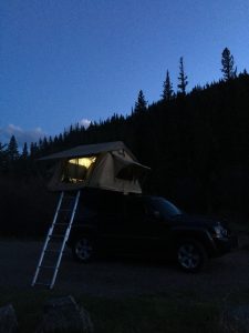 Grey Jeep Lights On