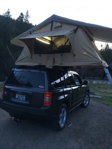 Grey Jeep Tent Rear Lit