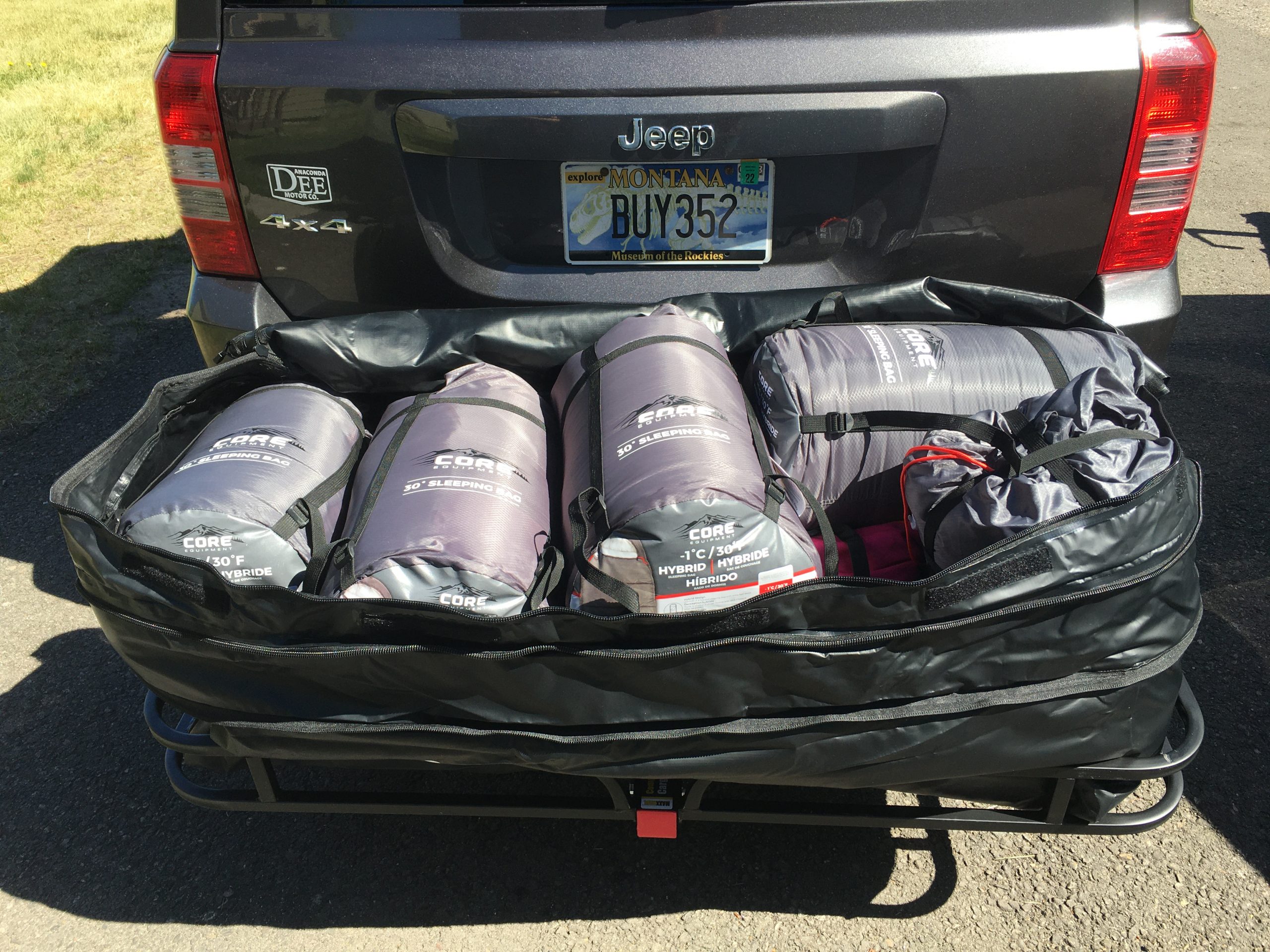 Carrier with Extra Sleeping bags